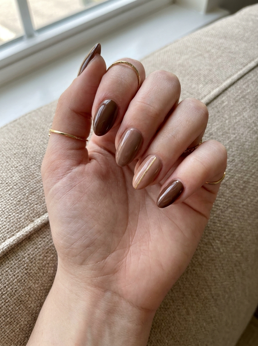 Elegant Brown Fall Nails – gepflegte Nagelidee 2026